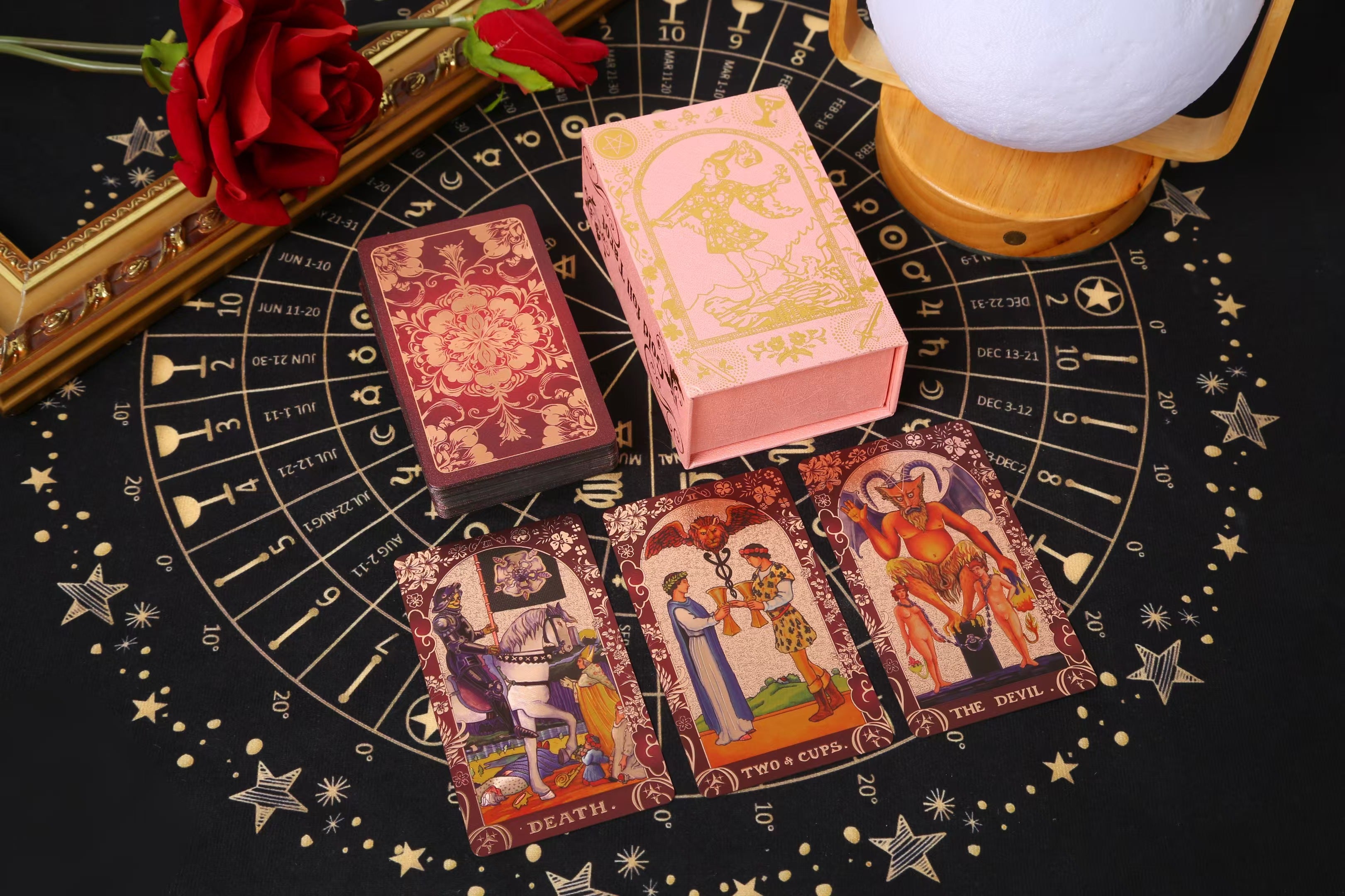 SDIK & SSIK® Sovereign Crimson Red Tarot: Classic Edition with Guidebook & Luxury Gift Box
