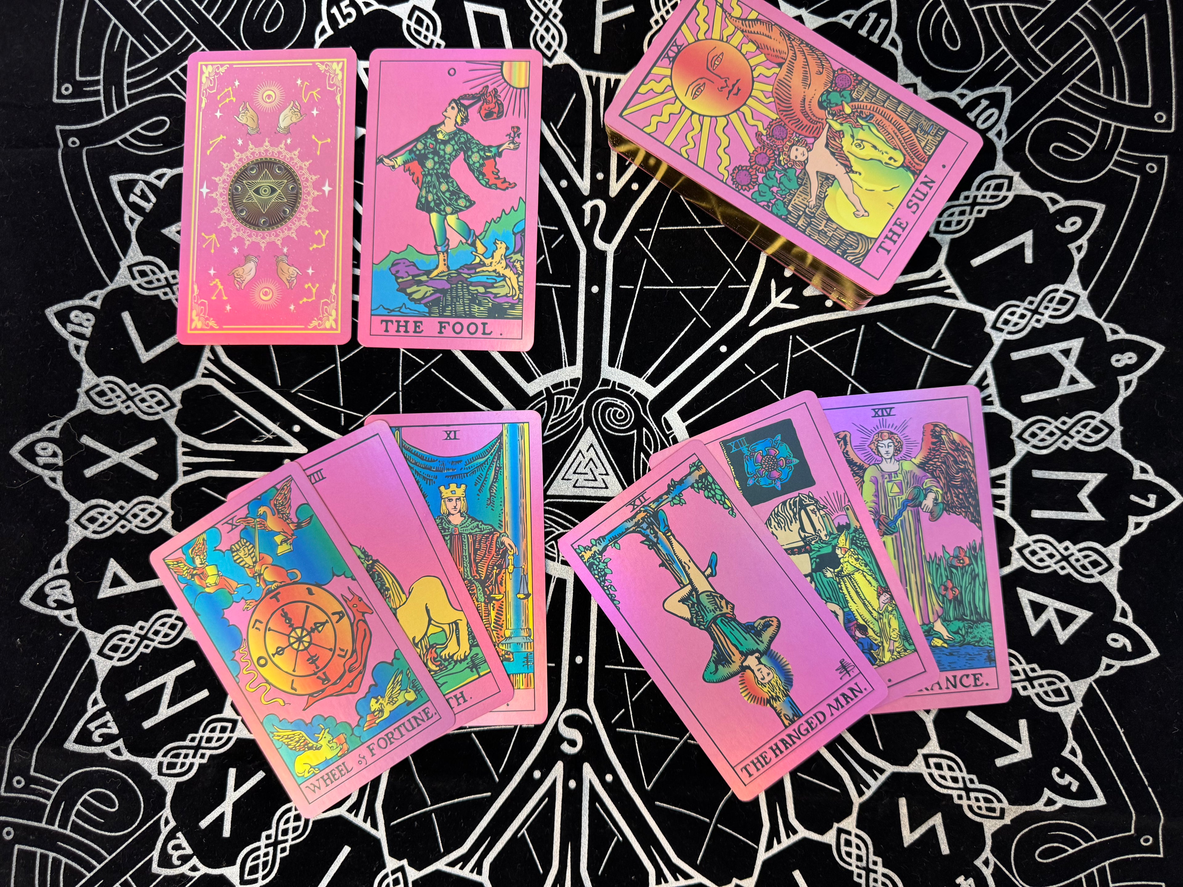 SDIK & SSIK® Serene Pink Tarot: Gilded Edge Edition with Premium Cardstock & Guidebook Set