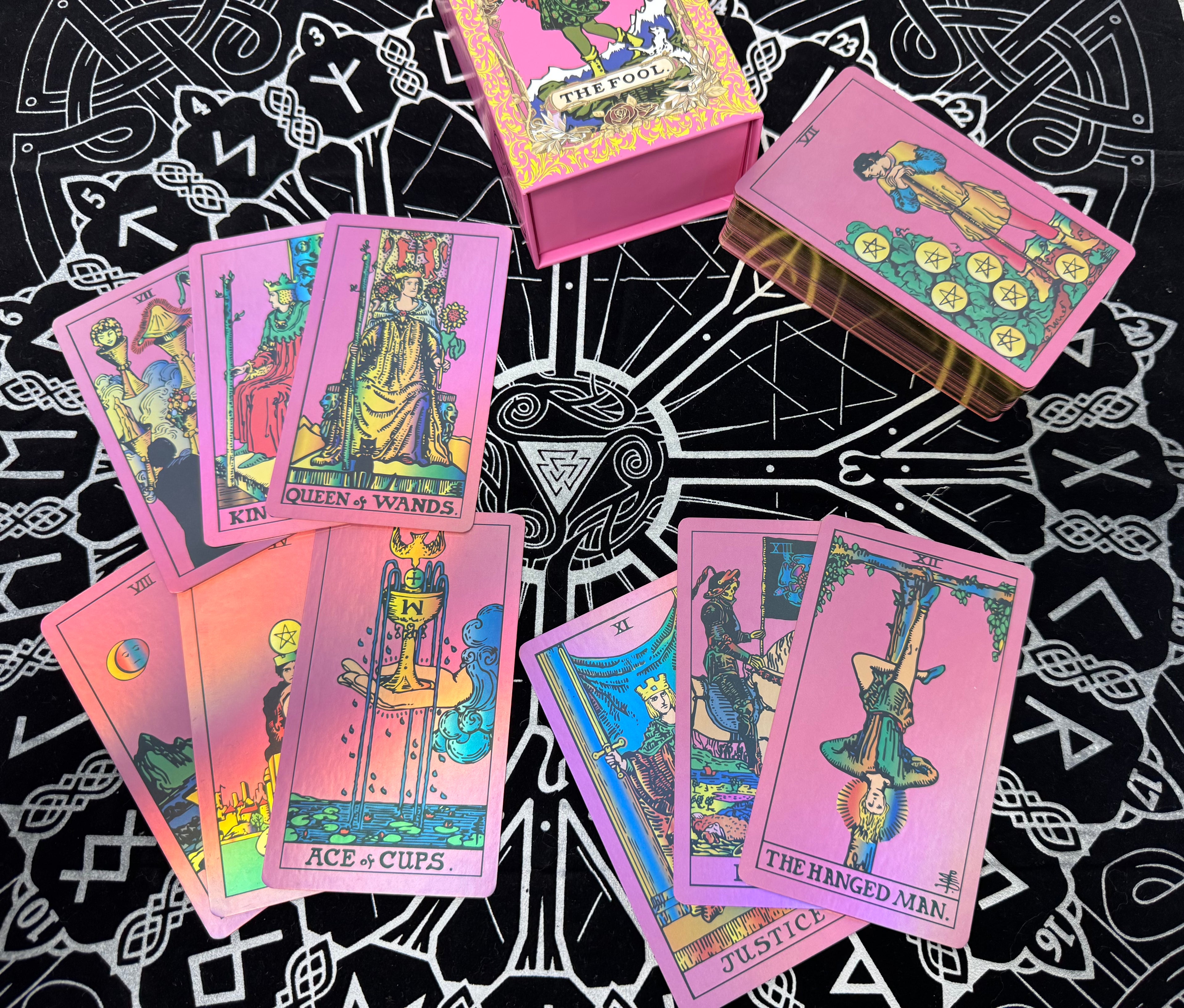 SDIK & SSIK® Serene Pink Tarot: Gilded Edge Edition with Premium Cardstock & Guidebook Set