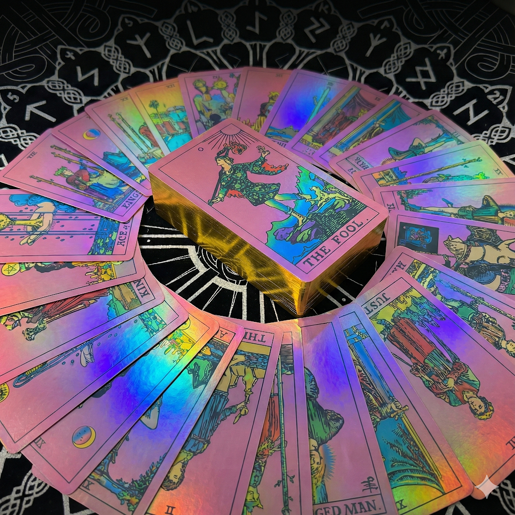 SDIK & SSIK® Serene Pink Tarot: Gilded Edge Edition with Premium Cardstock & Guidebook Set