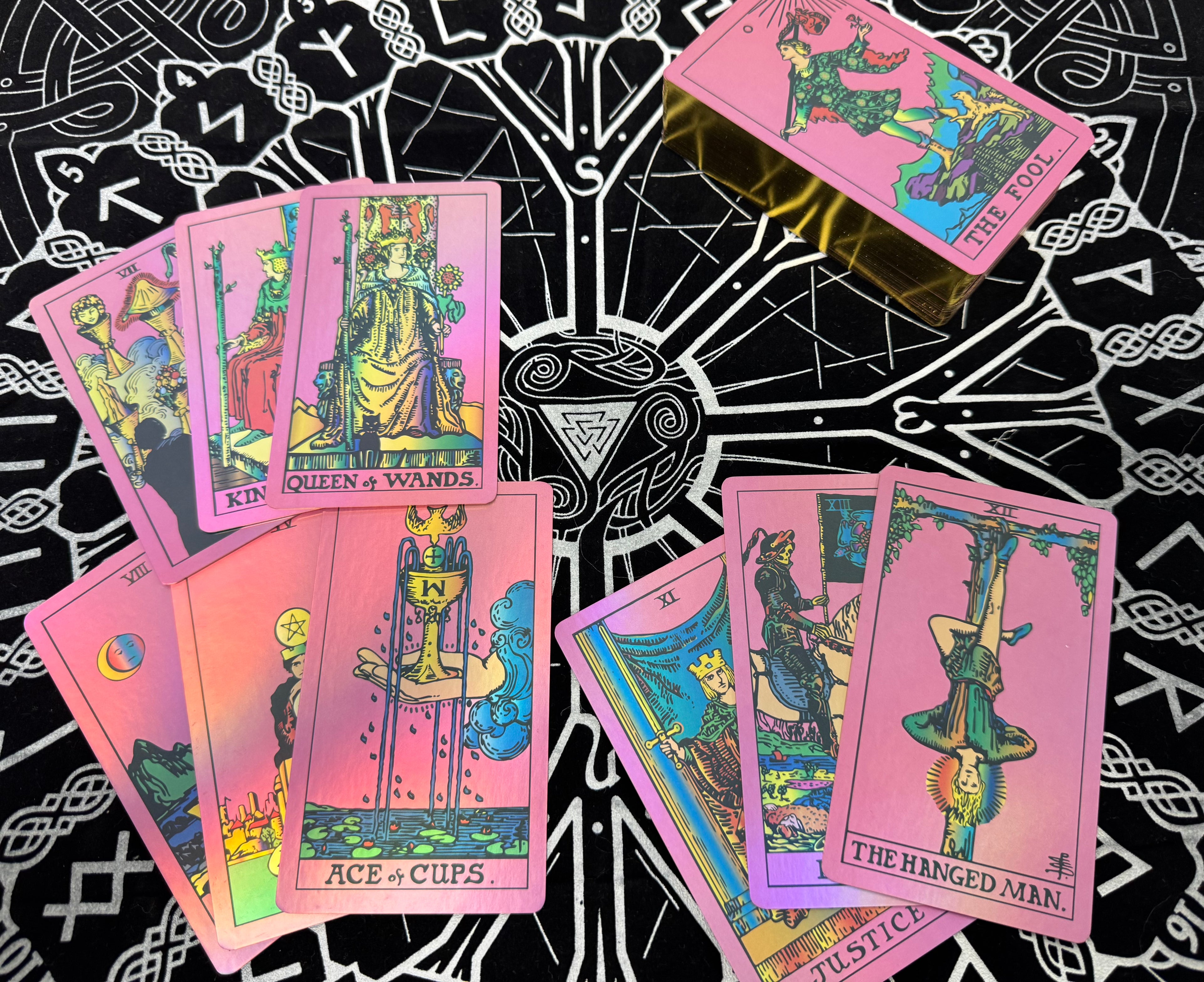 SDIK & SSIK® Serene Pink Tarot: Gilded Edge Edition with Premium Cardstock & Guidebook Set