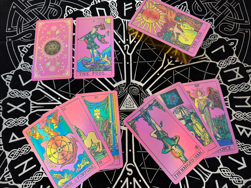 SDIK & SSIK® Serene Pink Tarot: Gilded Edge Edition with Premium Cardstock & Guidebook Set