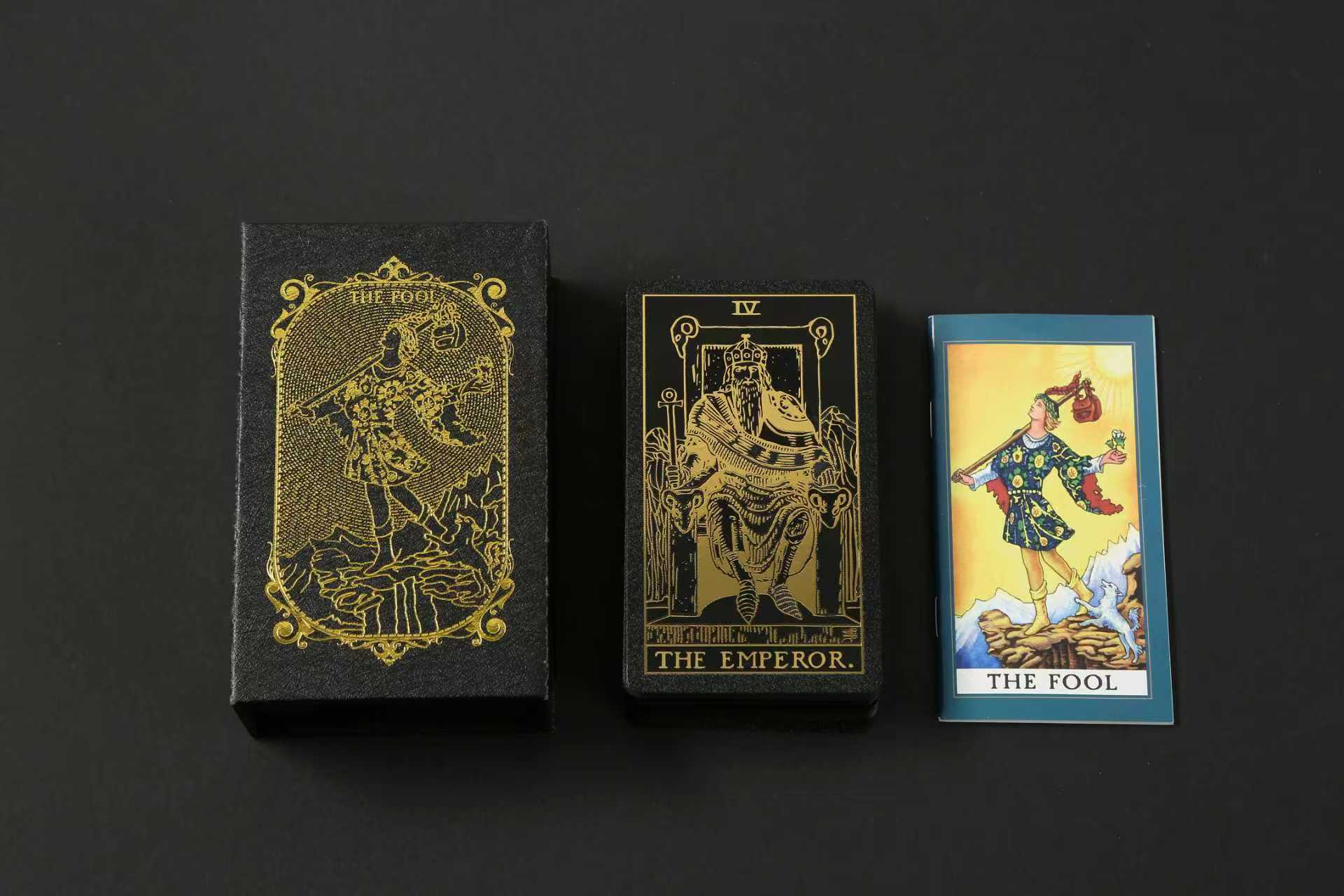 SDIK & SSIK® Sovereign Noir Tarot: 3D Embossed Texture Edition with Guidebook & Luxury Box